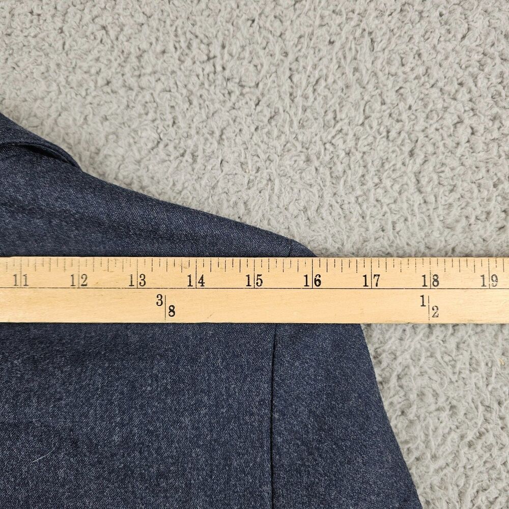 Talbots 2 Piece Suit Womens 6 32x30 Blue Italian Flannel Wool Stretch Academia - Picture 8 of 16